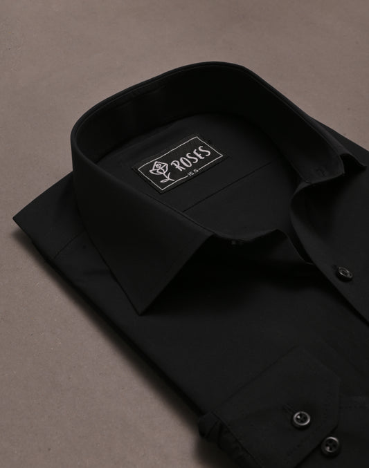 Solid Black Italian Cotton