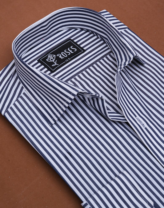 Navy And White Stripes