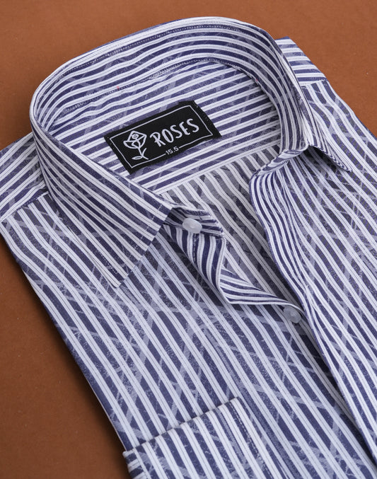 Abstract And Stripes in Italian Cotton