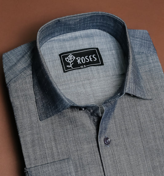 Charcoal Grey Herringbone