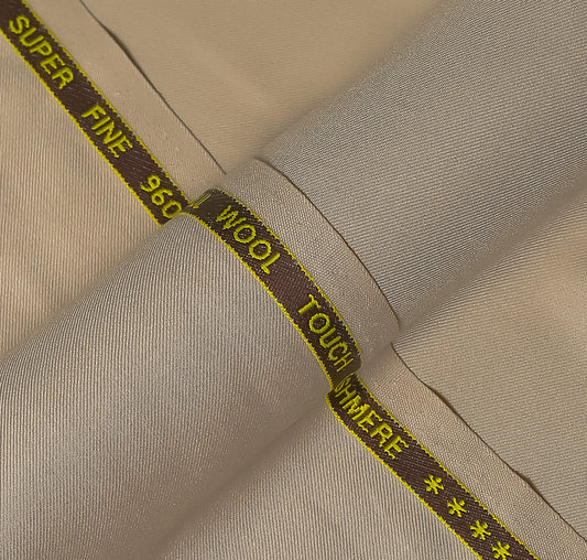Plain Sweet Cream, Wool Blend, Tropical Exclusive Suiting Fabric