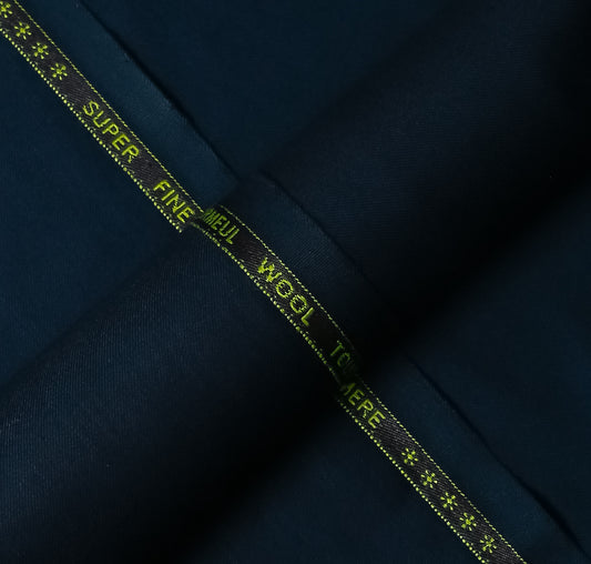 Plain Navy Blue, Wool Blend, Tropical Exclusive Suiting Fabric