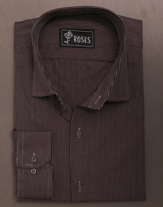 Elite Burgundy Pencil Stripes