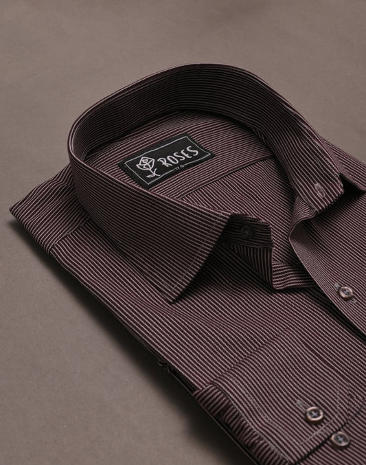 Elite Burgundy Pencil Stripes