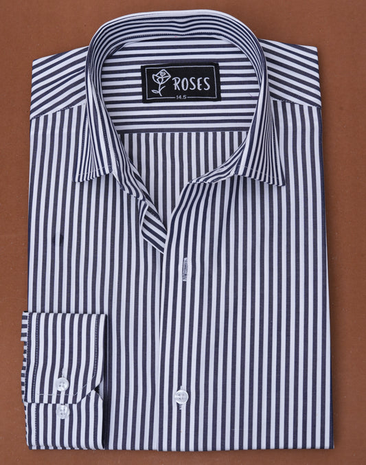 Navy And White Stripes