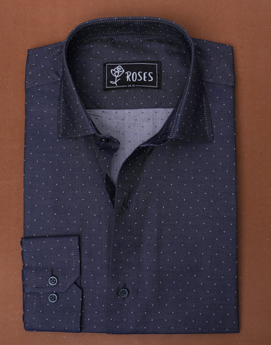 Charcoal Grey In Polka