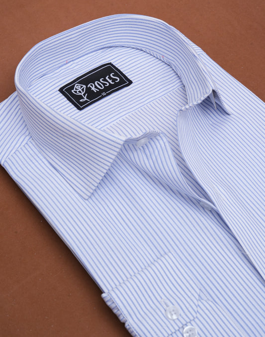 Classic White and Blue Stripes