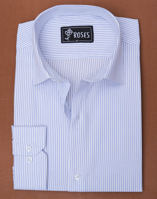 Classic White and Blue Stripes