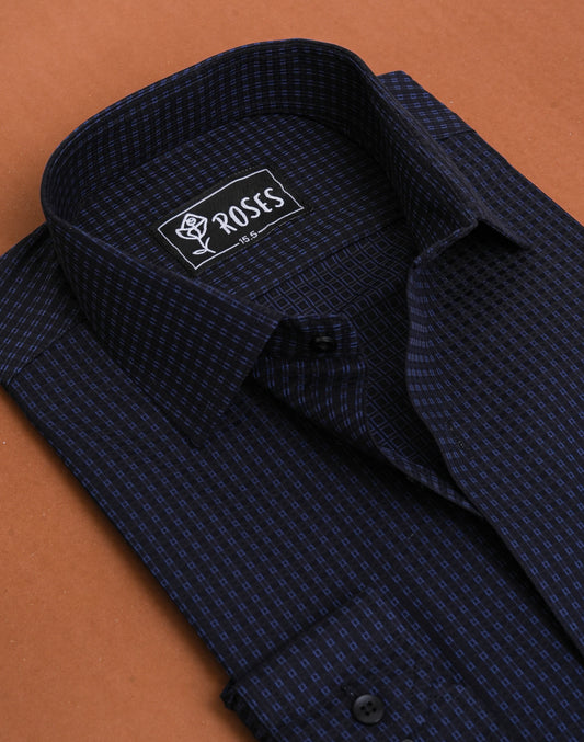 Night Blue In Grid Pattern