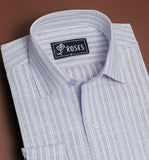 Soft Lavender and White Stripes