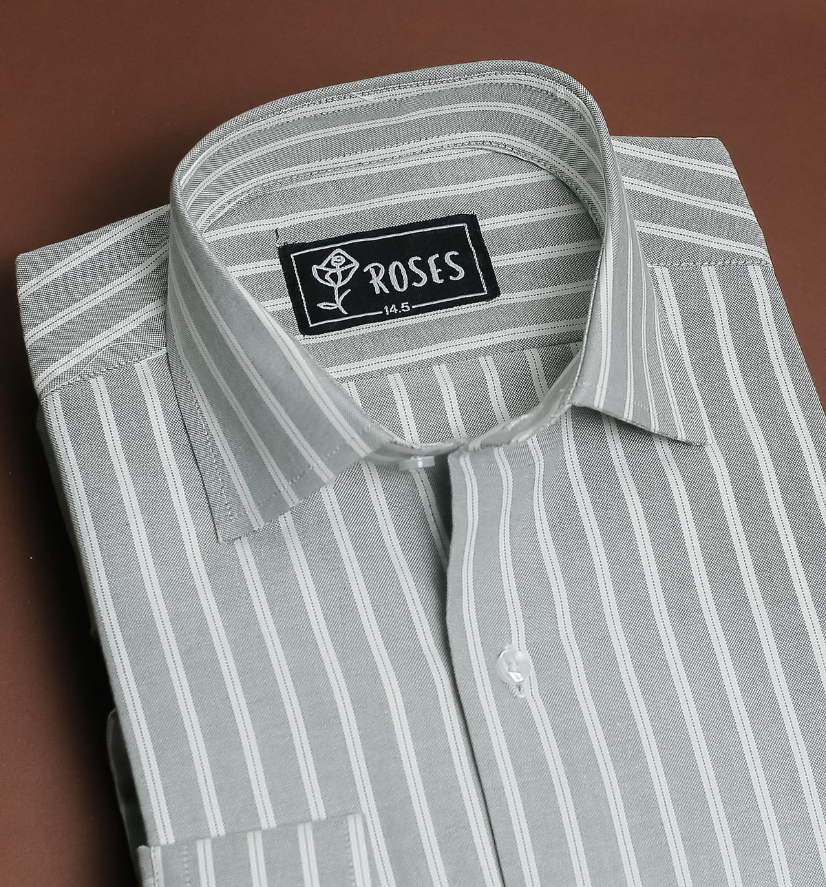 Mint Green And White Oxford Stripes
