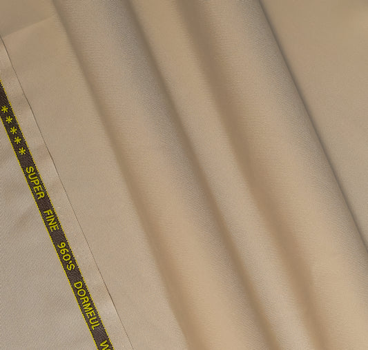 Plain Sweet Cream, Wool Blend, Tropical Exclusive Suiting Fabric