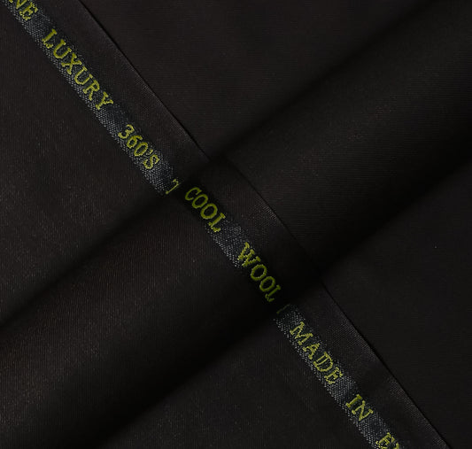 Plain Choclate Brown, Wool Blend, Tropical Exclusive Suiting Fabric
