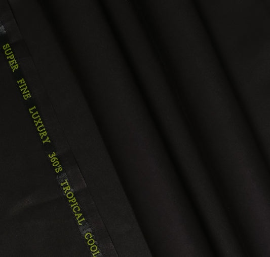 Plain Choclate Brown, Wool Blend, Tropical Exclusive Suiting Fabric