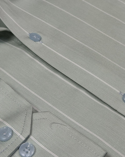 Broad Stripes In Pistachio