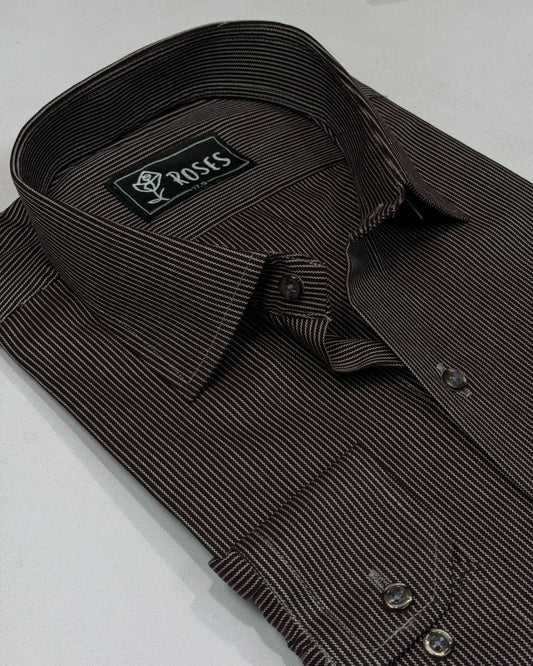 Elite Burgundy Pencil Stripes