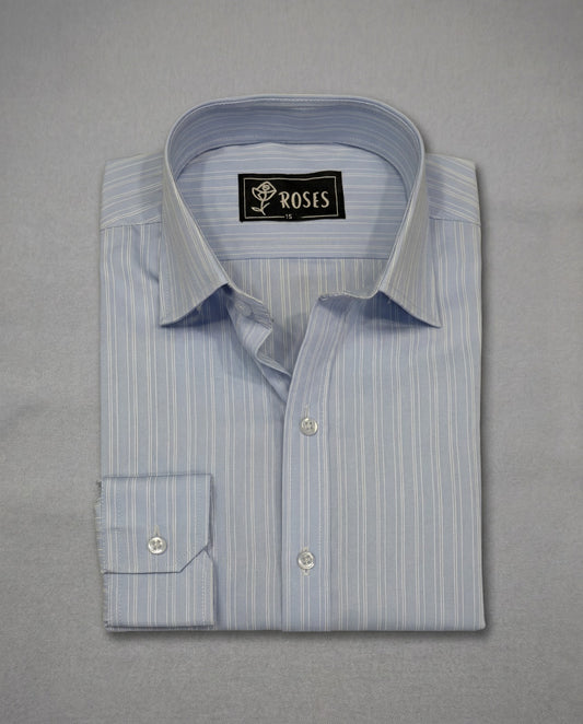 Soft Blue And White Stripes