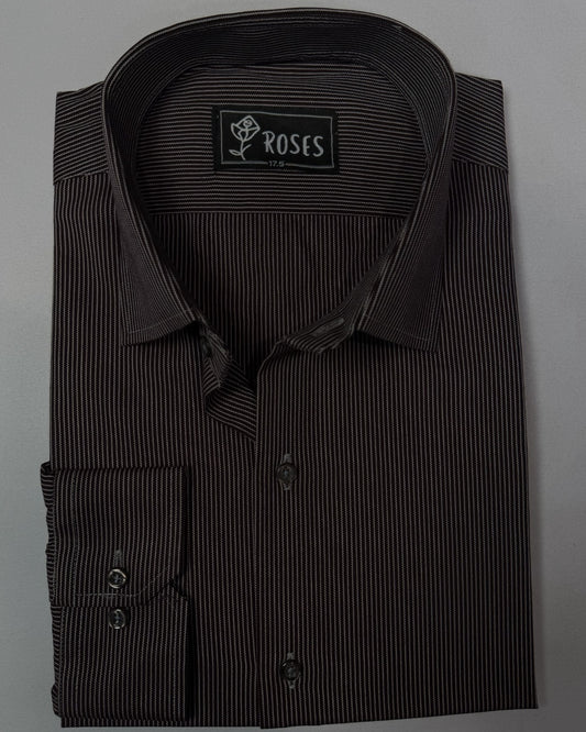 Elite Burgundy Pencil Stripes