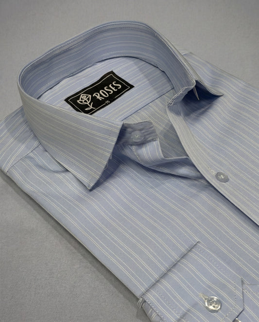 Soft Blue And White Stripes